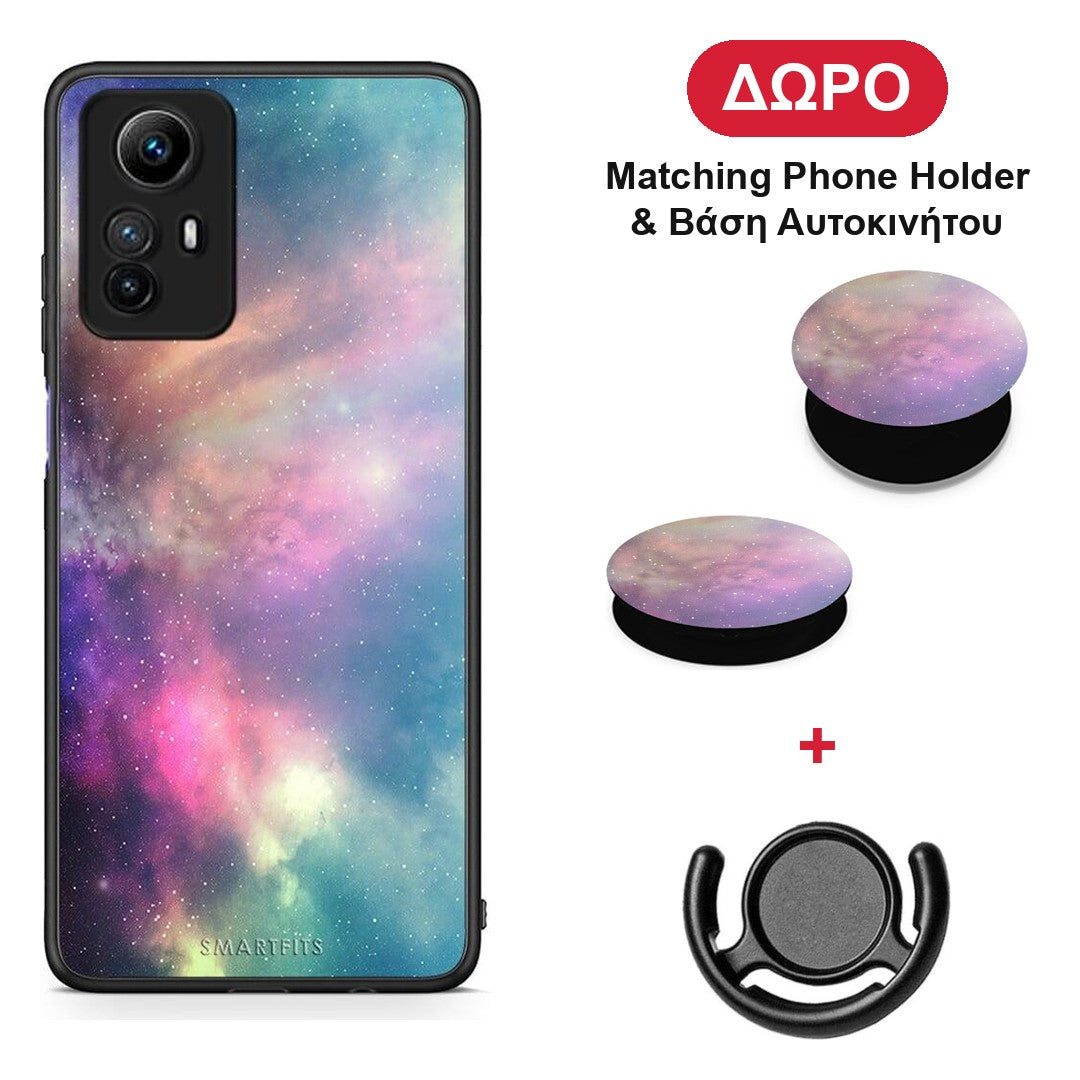 Galactic Rainbow - Xiaomi Redmi Note 12S θήκη + Δώρο Phone Holder & Βάση Αυτοκινήτου