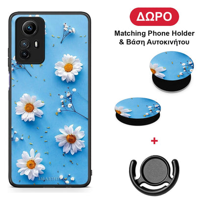 Real Daisies - Xiaomi Redmi Note 12S θήκη + Δώρο Phone Holder & Βάση Αυτοκινήτου