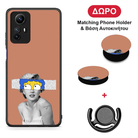 Sim Merilyn - Xiaomi Redmi Note 12S θήκη + Δώρο Phone Holder & Βάση Αυτοκινήτου
