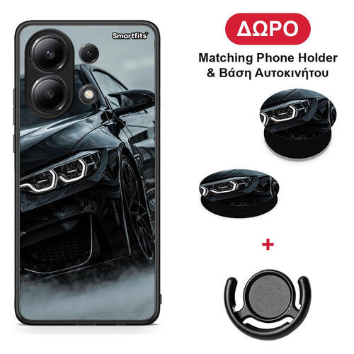 Black BMW - Xiaomi Redmi Note 13 4G θήκη + Δώρο Phone Holder & Βάση Αυτοκινήτου