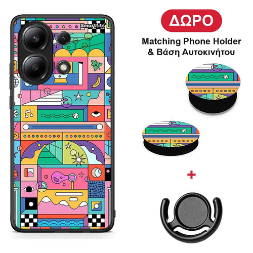 Bubbles Soap - Xiaomi Redmi Note 13 4G θήκη + Δώρο Phone Holder & Βάση Αυτοκινήτου