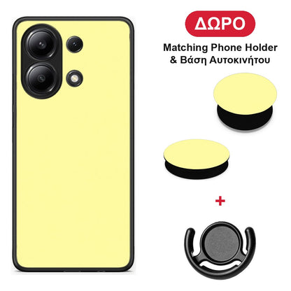 Butter Yellow - Xiaomi Redmi Note 13 4G θήκη + Δώρο Phone Holder & Βάση Αυτοκινήτου