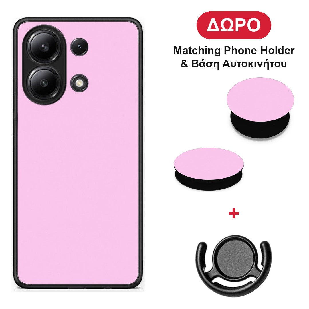 Cotton Candy Pink - Xiaomi Redmi Note 13 4G θήκη + Δώρο Phone Holder & Βάση Αυτοκινήτου