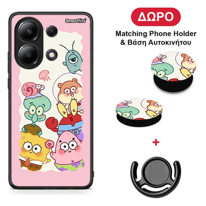 Cute Companion - Xiaomi Redmi Note 13 4G θήκη + Δώρο Phone Holder & Βάση Αυτοκινήτου