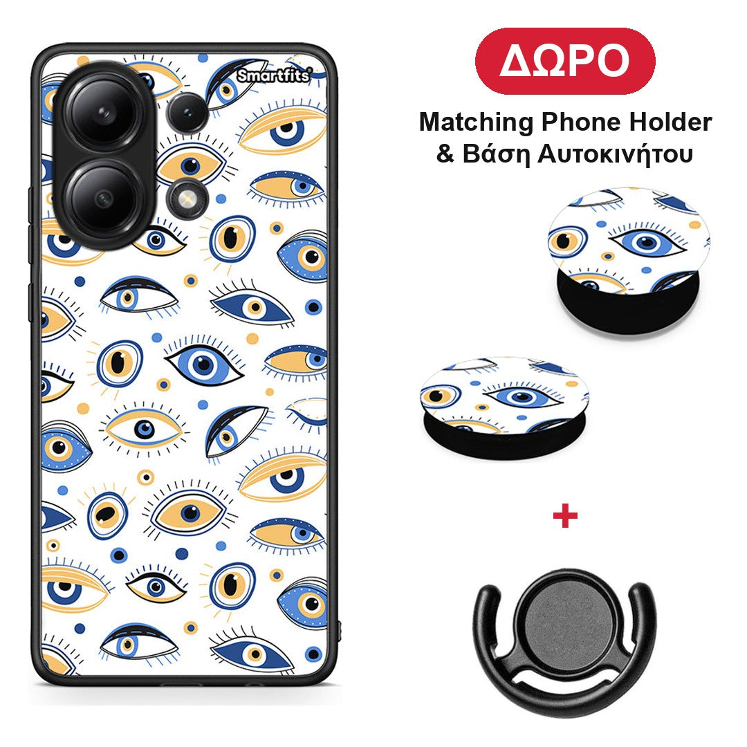 Ftou Ftou - Xiaomi Redmi Note 13 4G θήκη + Δώρο Phone Holder & Βάση Αυτοκινήτου