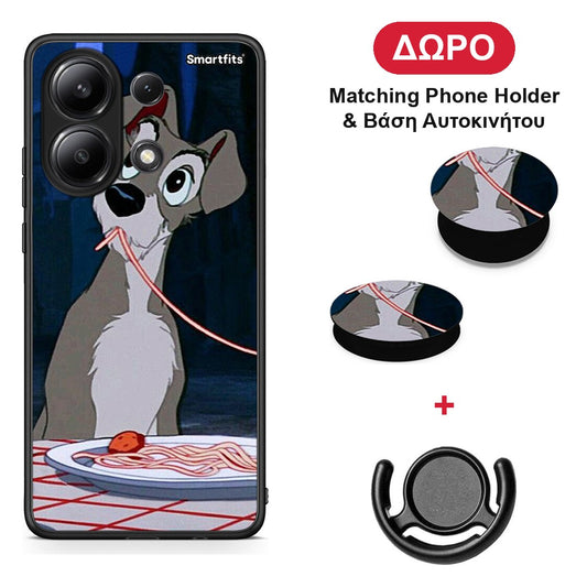 Lady And Tramp 1 - Xiaomi Redmi Note 13 4G θήκη + Δώρο Phone Holder & Βάση Αυτοκινήτου