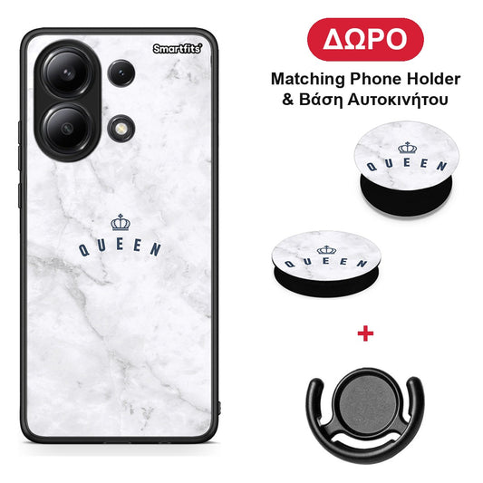 Marble Queen - Xiaomi Redmi Note 13 4G θήκη + Δώρο Phone Holder & Βάση Αυτοκινήτου
