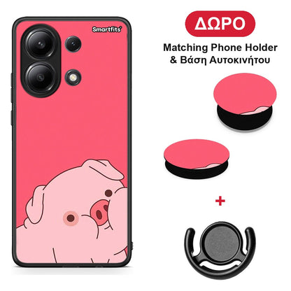 Pig Love 1 - Xiaomi Redmi Note 13 4G θήκη + Δώρο Phone Holder & Βάση Αυτοκινήτου