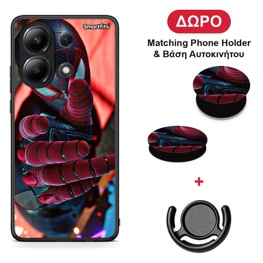 Spider Hand - Xiaomi Redmi Note 13 4G θήκη + Δώρο Phone Holder & Βάση Αυτοκινήτου
