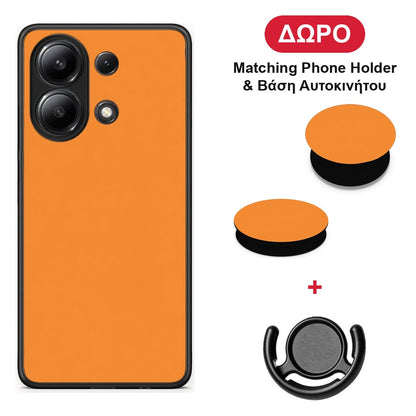 Tangerine Orange - Xiaomi Redmi Note 13 4G θήκη + Δώρο Phone Holder & Βάση Αυτοκινήτου