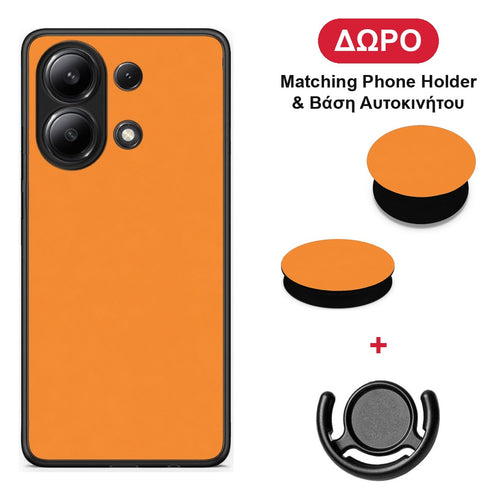 Tangerine Orange - Xiaomi Redmi Note 13 4G θήκη + Δώρο Phone Holder & Βάση Αυτοκινήτου