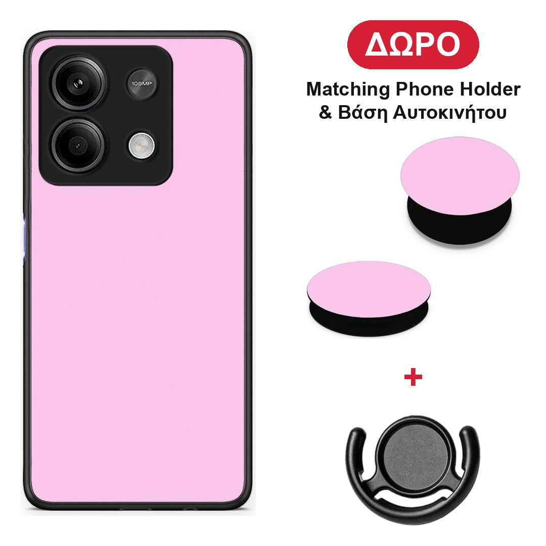 Cotton Candy Pink - Xiaomi Redmi Note 13 5G θήκη + Δώρο Phone Holder & Βάση Αυτοκινήτου