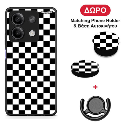 Geometric Squares - Xiaomi Redmi Note 13 5G θήκη + Δώρο Phone Holder & Βάση Αυτοκινήτου