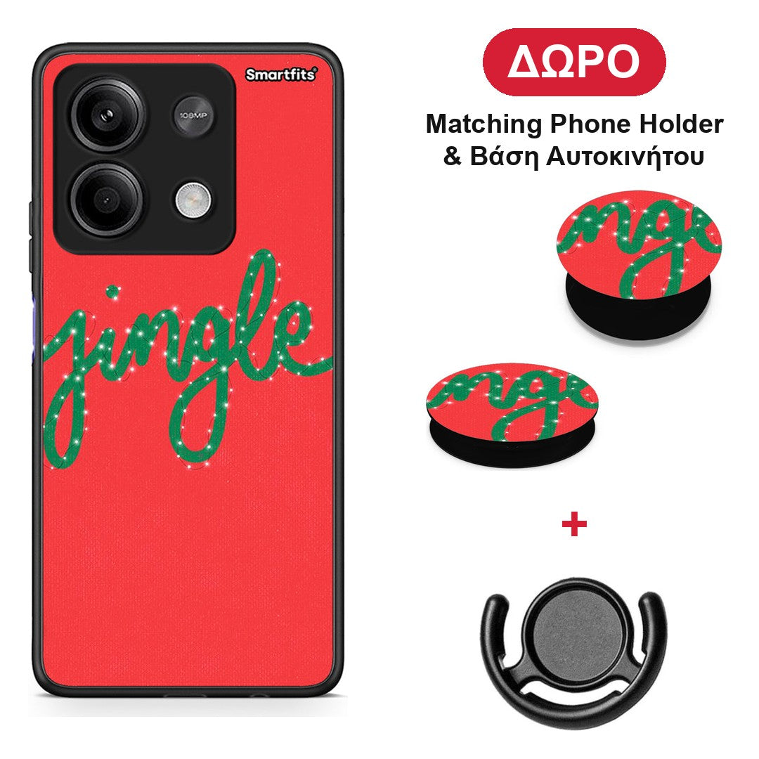 Jingle Xmas - Xiaomi Redmi Note 13 5G θήκη + Δώρο Phone Holder & Βάση Αυτοκινήτου