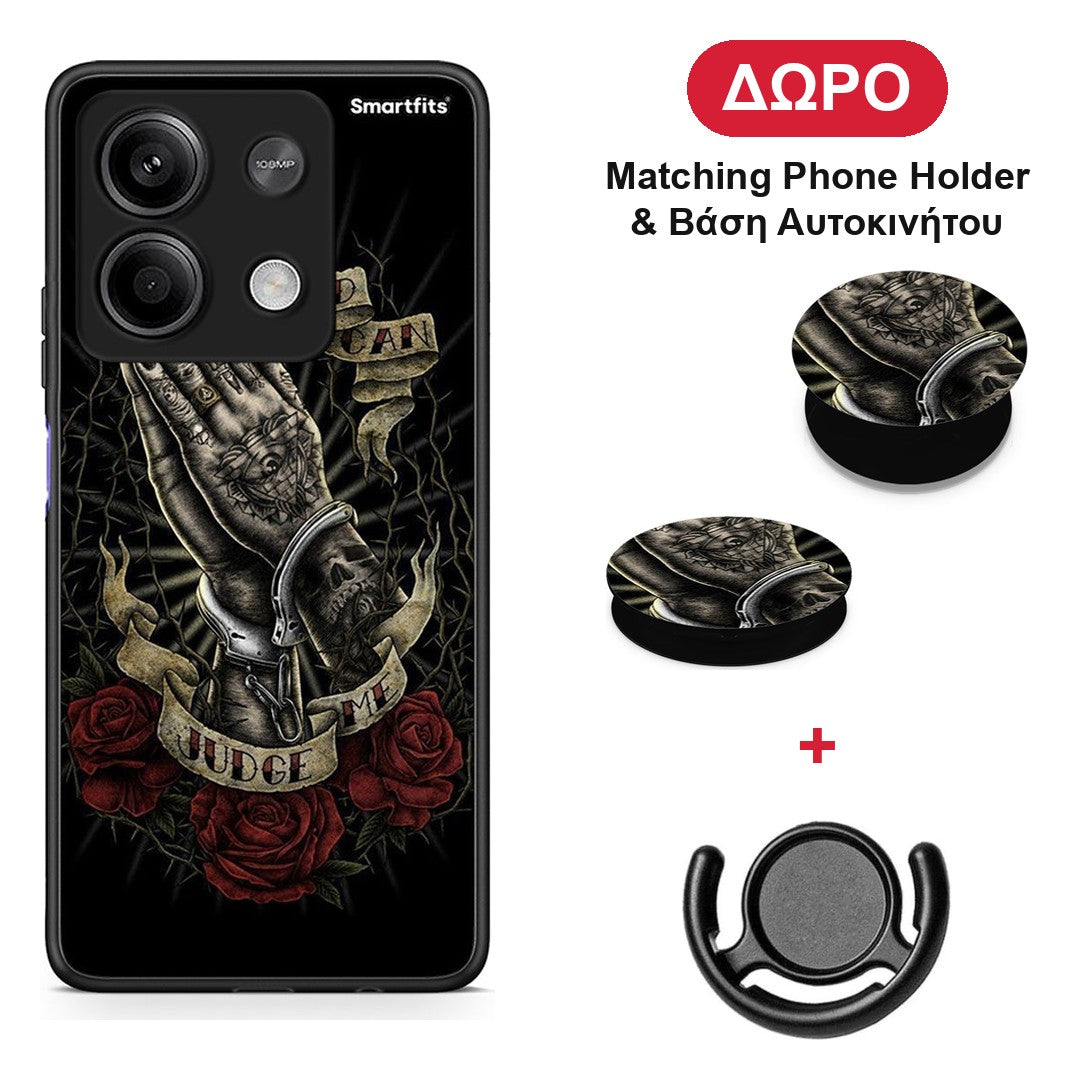 Judge By God - Xiaomi Redmi Note 13 5G θήκη + Δώρο Phone Holder & Βάση Αυτοκινήτου