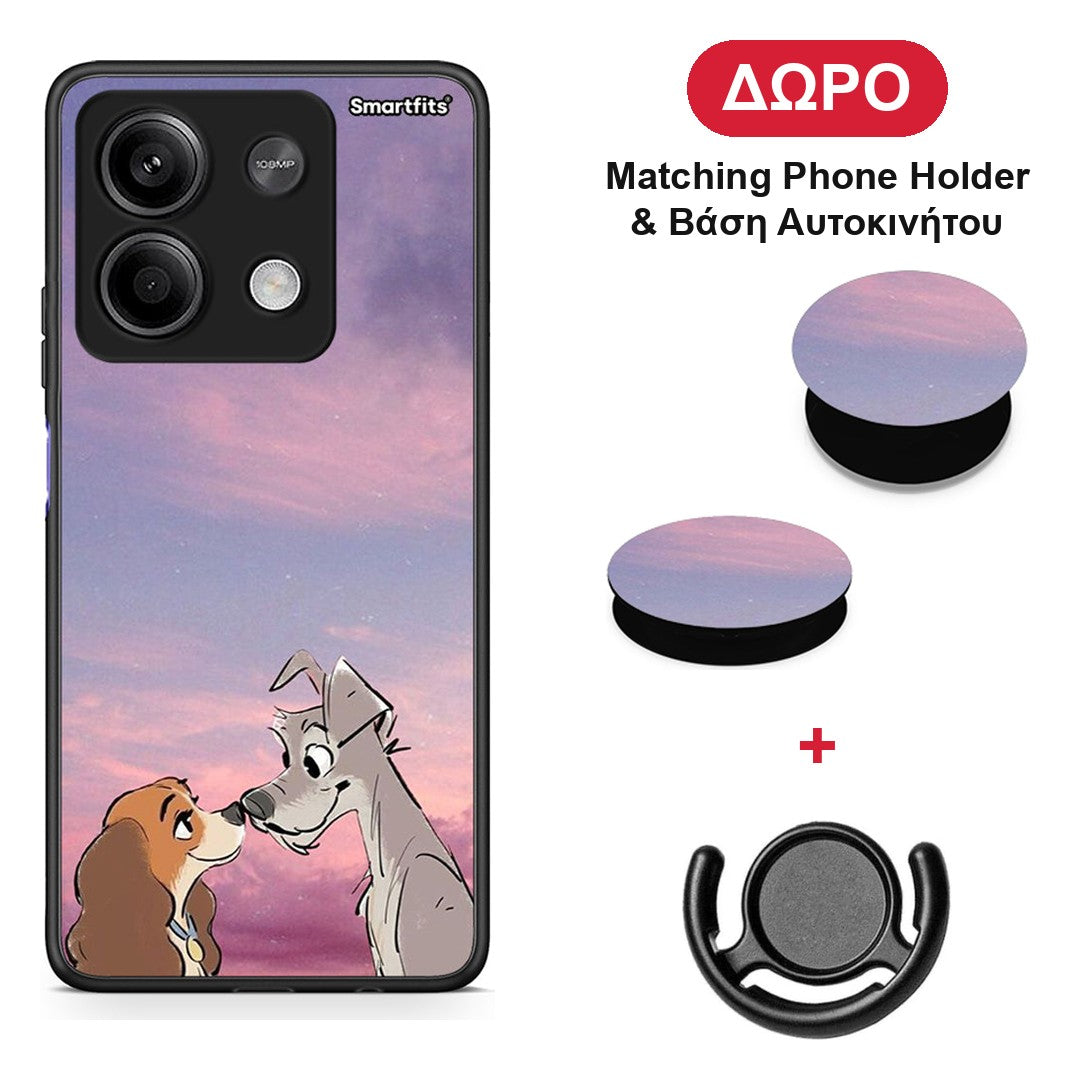 Lady And Tramp - Xiaomi Redmi Note 13 5G θήκη + Δώρο Phone Holder & Βάση Αυτοκινήτου