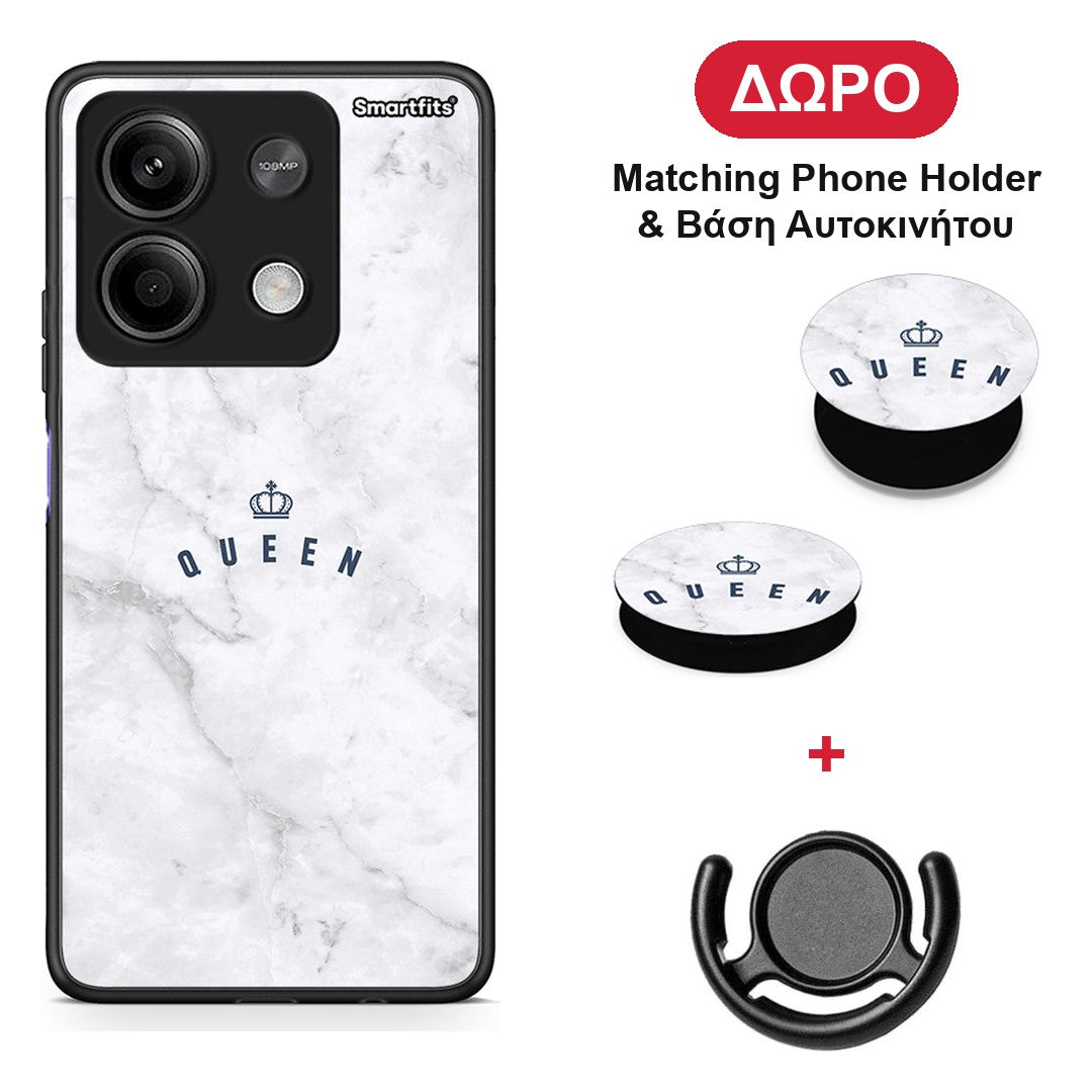 Marble Queen - Xiaomi Redmi Note 13 5G θήκη + Δώρο Phone Holder & Βάση Αυτοκινήτου