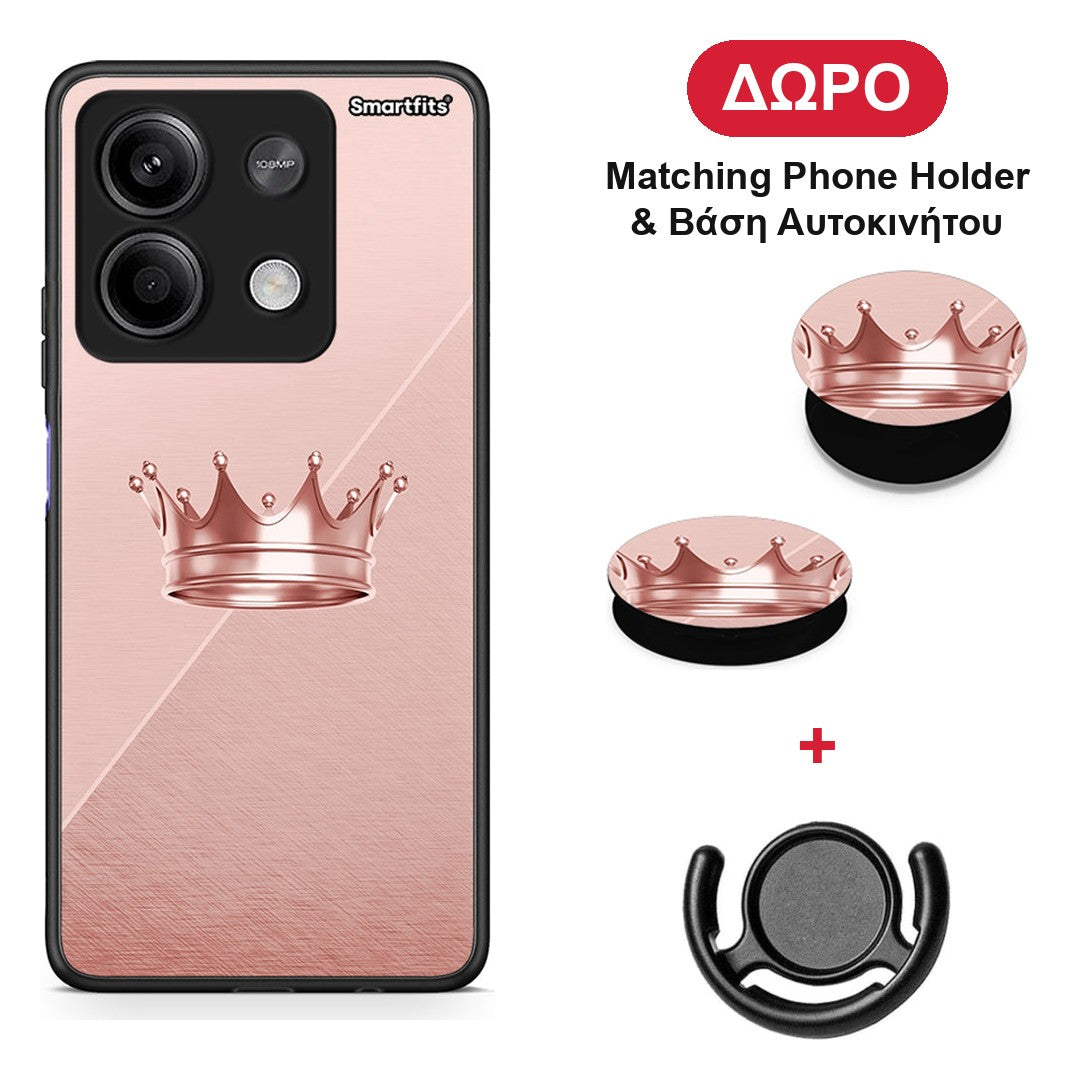 Minimal Crown - Xiaomi Redmi Note 13 5G θήκη + Δώρο Phone Holder & Βάση Αυτοκινήτου