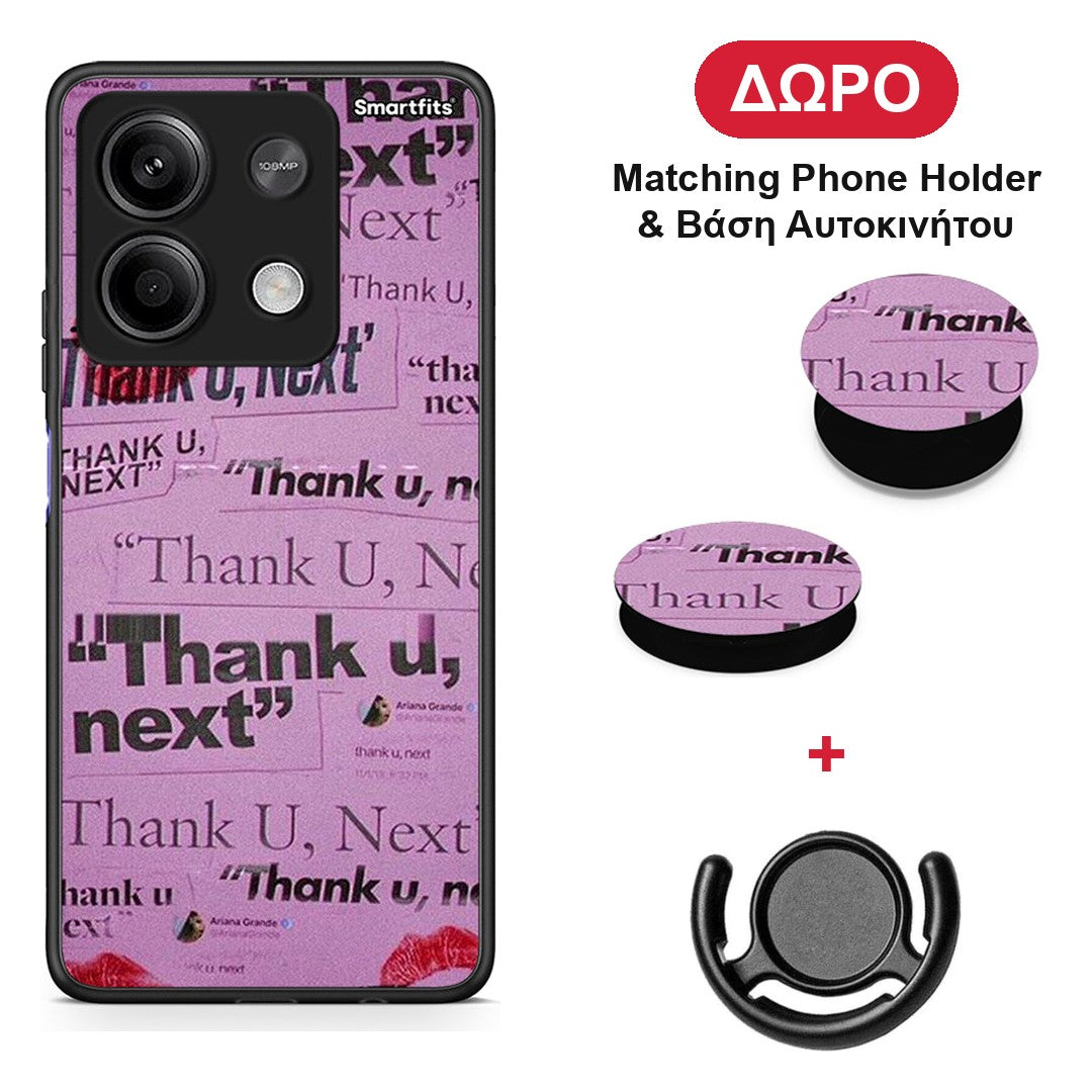 Thank You Next - Xiaomi Redmi Note 13 5G θήκη + Δώρο Phone Holder & Βάση Αυτοκινήτου