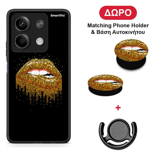 Valentine Golden - Xiaomi Redmi Note 13 5G θήκη + Δώρο Phone Holder & Βάση Αυτοκινήτου