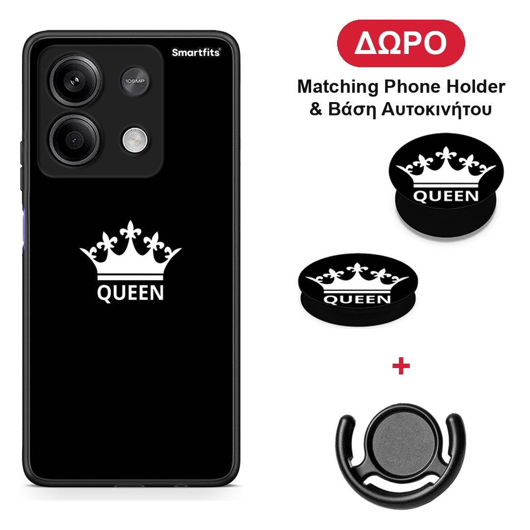 Valentine Queen - Xiaomi Redmi Note 13 5G θήκη + Δώρο Phone Holder & Βάση Αυτοκινήτου