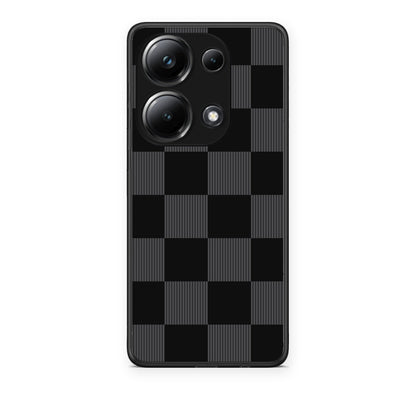 Θήκη Xiaomi Redmi Note 13 Pro 4G Black and Charcoal Striped Checks από τη Smartfits με σχέδιο στο πίσω μέρος και μαύρο περίβλημα | Xiaomi Redmi Note 13 Pro 4G Black and Charcoal Striped Checks case with colorful back and black bezels
