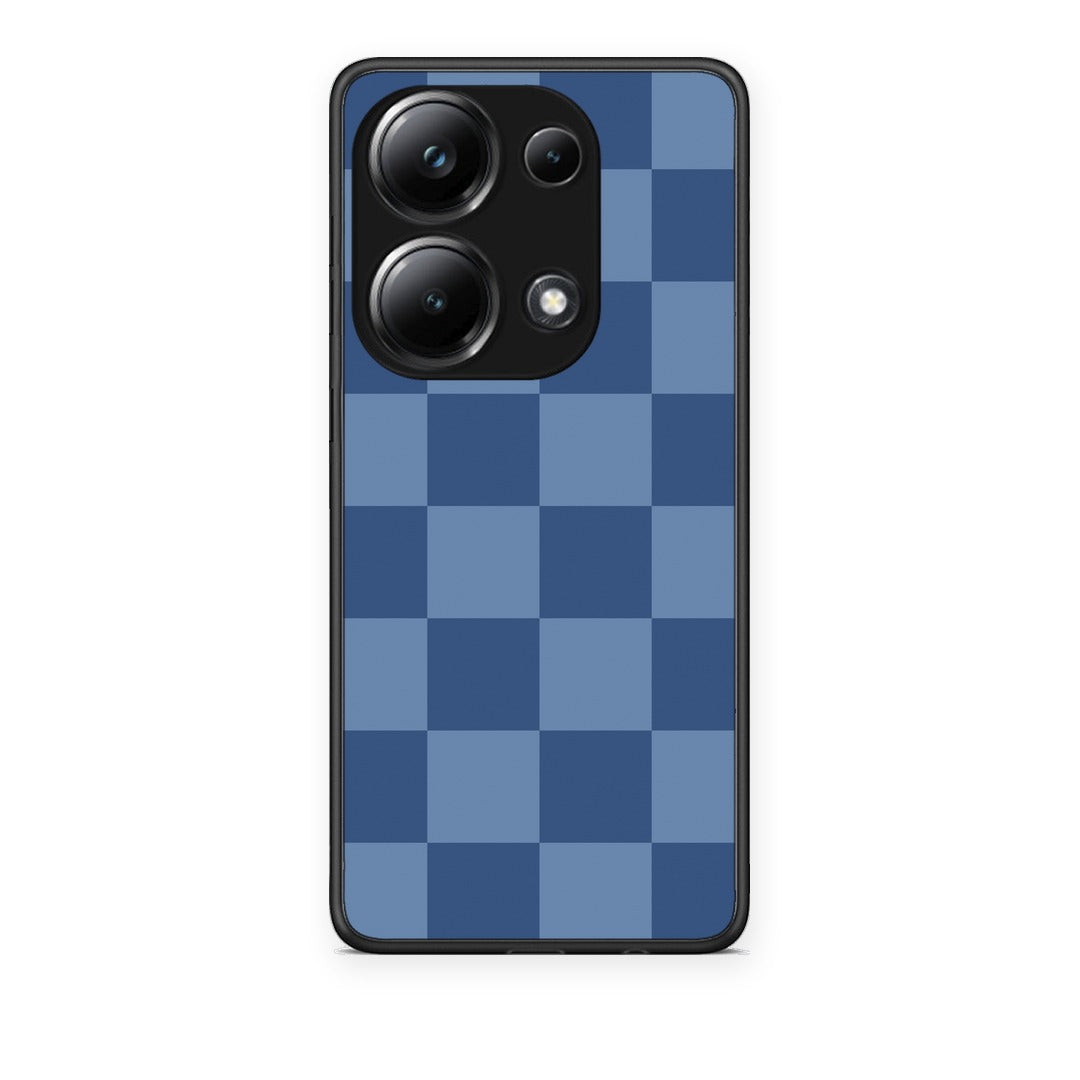 Θήκη Xiaomi Redmi Note 13 Pro 4G Denim Blue Checkerboard από τη Smartfits με σχέδιο στο πίσω μέρος και μαύρο περίβλημα | Xiaomi Redmi Note 13 Pro 4G Denim Blue Checkerboard case with colorful back and black bezels