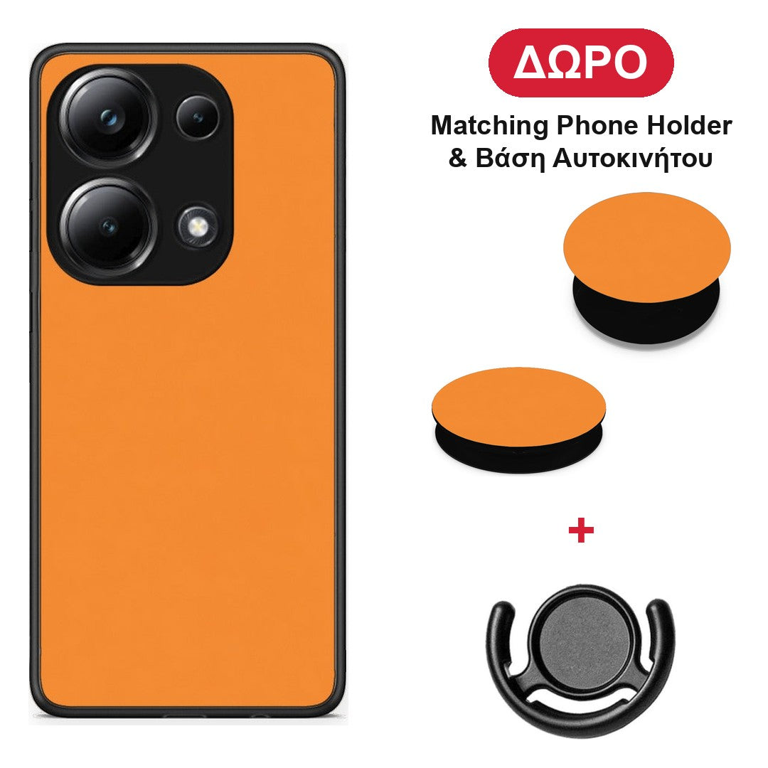 Tangerine Orange - Xiaomi Redmi Note 13 Pro 4G θήκη + Δώρο Phone Holder & Βάση Αυτοκινήτου