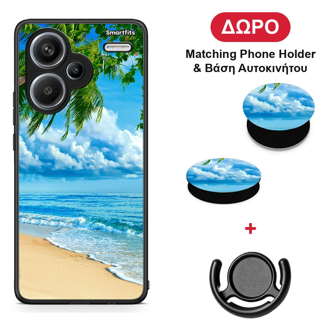 Beautiful Beach - Xiaomi Redmi Note 13 Pro Plus 5G θήκη + Δώρο Phone Holder & Βάση Αυτοκινήτου