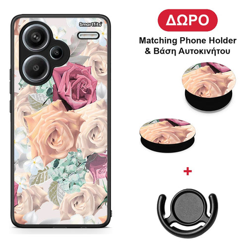 Floral Bouquet - Xiaomi Redmi Note 13 Pro Plus 5G θήκη + Δώρο Phone Holder & Βάση Αυτοκινήτου