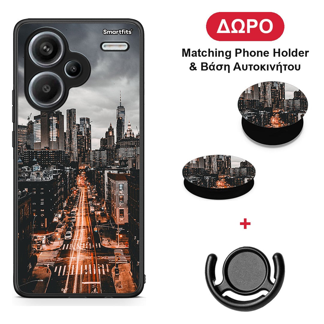 City Lights - Xiaomi Redmi Note 13 Pro Plus 5G θήκη + Δώρο Phone Holder & Βάση Αυτοκινήτου