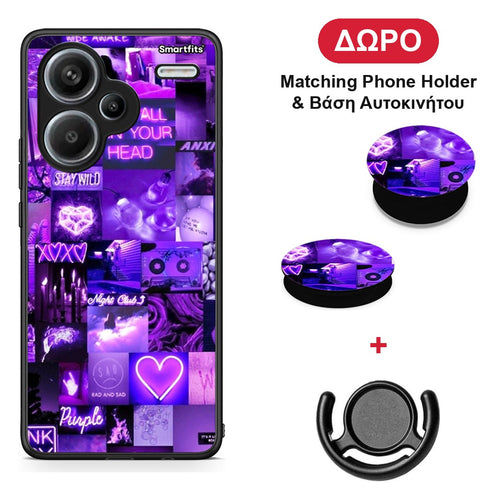 Collage Stay Wild - Xiaomi Redmi Note 13 Pro Plus 5G θήκη + Δώρο Phone Holder & Βάση Αυτοκινήτου