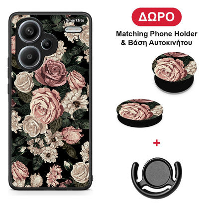 Flower Wild Roses - Xiaomi Redmi Note 13 Pro Plus 5G θήκη + Δώρο Phone Holder & Βάση Αυτοκινήτου