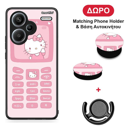 Hello Kitten - Xiaomi Redmi Note 13 Pro Plus 5G θήκη + Δώρο Phone Holder & Βάση Αυτοκινήτου