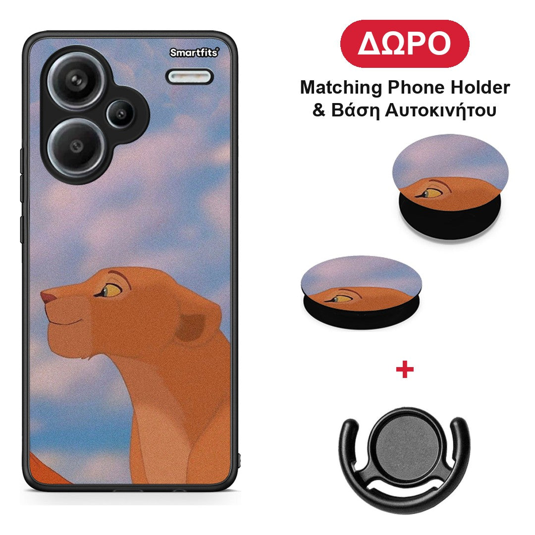 Lion Love 2 - Xiaomi Redmi Note 13 Pro Plus 5G θήκη + Δώρο Phone Holder & Βάση Αυτοκινήτου