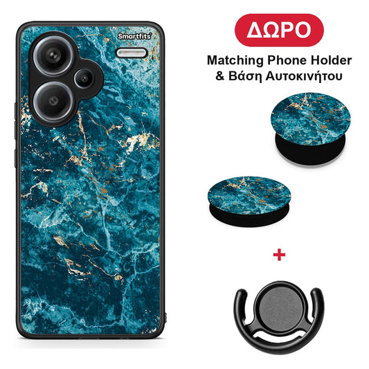 Marble Blue - Xiaomi Redmi Note 13 Pro Plus 5G θήκη + Δώρο Phone Holder & Βάση Αυτοκινήτου