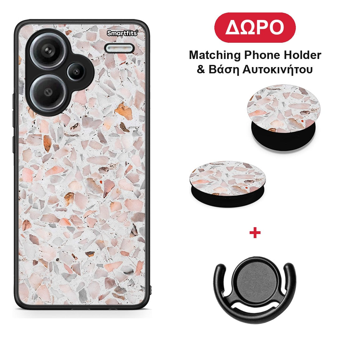 Marble Terrazzo - Xiaomi Redmi Note 13 Pro Plus 5G θήκη + Δώρο Phone Holder & Βάση Αυτοκινήτου