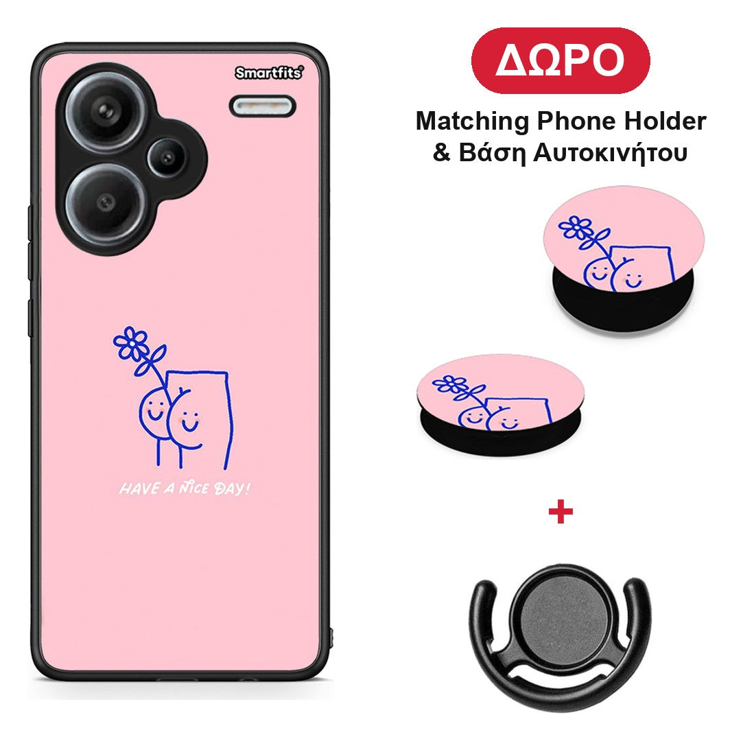 Nice Day - Xiaomi Redmi Note 13 Pro Plus 5G θήκη + Δώρο Phone Holder & Βάση Αυτοκινήτου