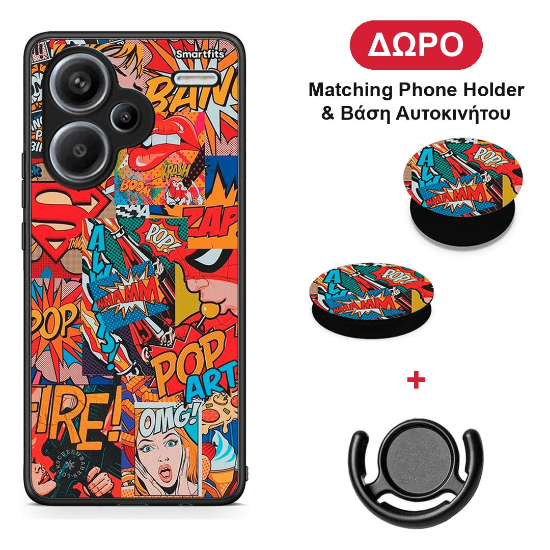 PopArt OMG - Xiaomi Redmi Note 13 Pro Plus 5G θήκη + Δώρο Phone Holder & Βάση Αυτοκινήτου