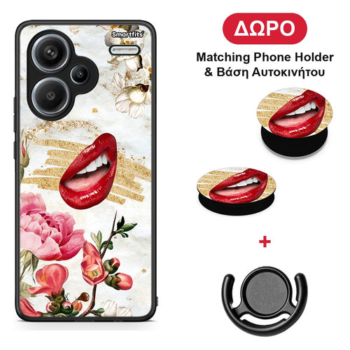Red Lips - Xiaomi Redmi Note 13 Pro Plus 5G θήκη + Δώρο Phone Holder & Βάση Αυτοκινήτου