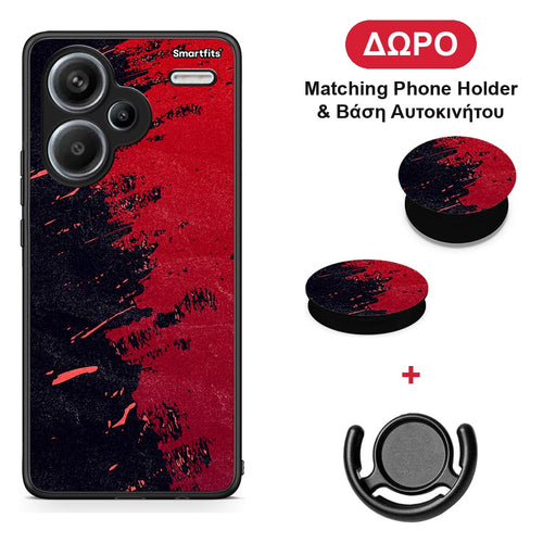 Red Paint - Xiaomi Redmi Note 13 Pro Plus 5G θήκη + Δώρο Phone Holder & Βάση Αυτοκινήτου