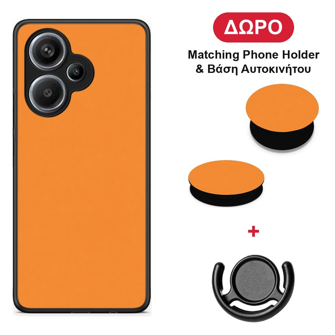 Tangerine Orange - Xiaomi Redmi Note 13 Pro Plus 5G θήκη + Δώρο Phone Holder & Βάση Αυτοκινήτου