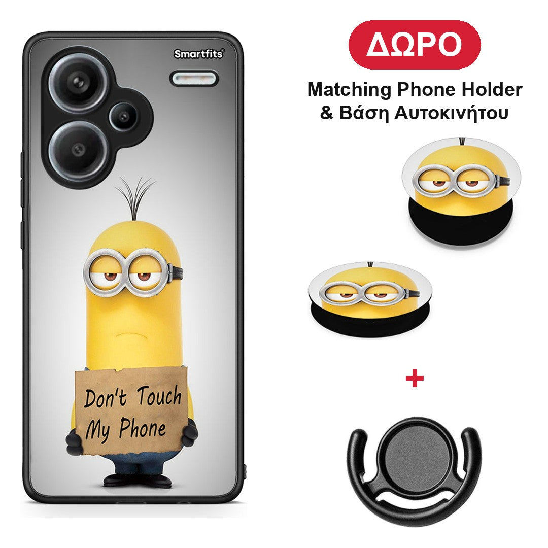 Text Minion - Xiaomi Redmi Note 13 Pro Plus 5G θήκη + Δώρο Phone Holder & Βάση Αυτοκινήτου