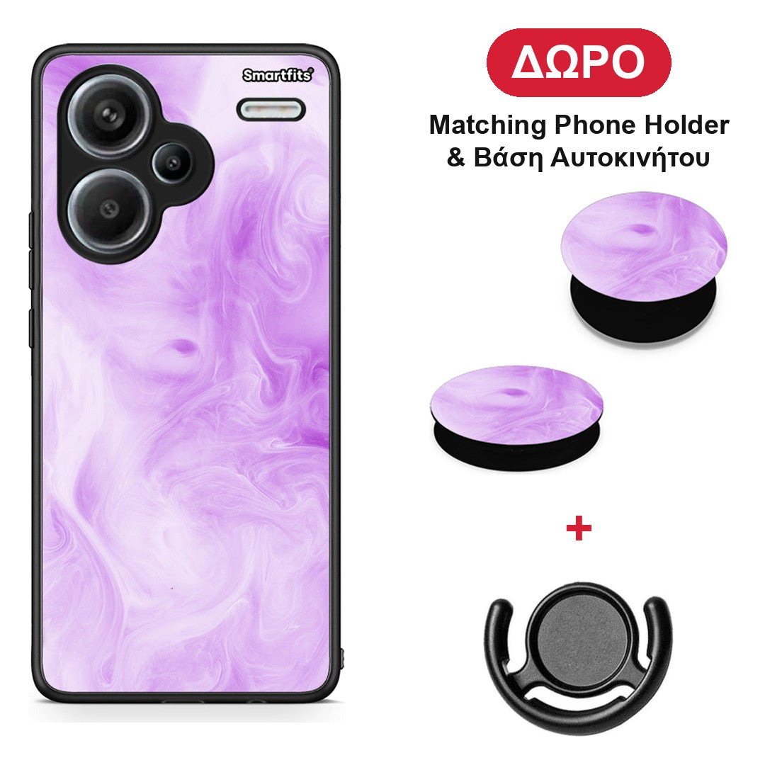 Watercolor Lavender - Xiaomi Redmi Note 13 Pro Plus 5G θήκη + Δώρο Phone Holder & Βάση Αυτοκινήτου
