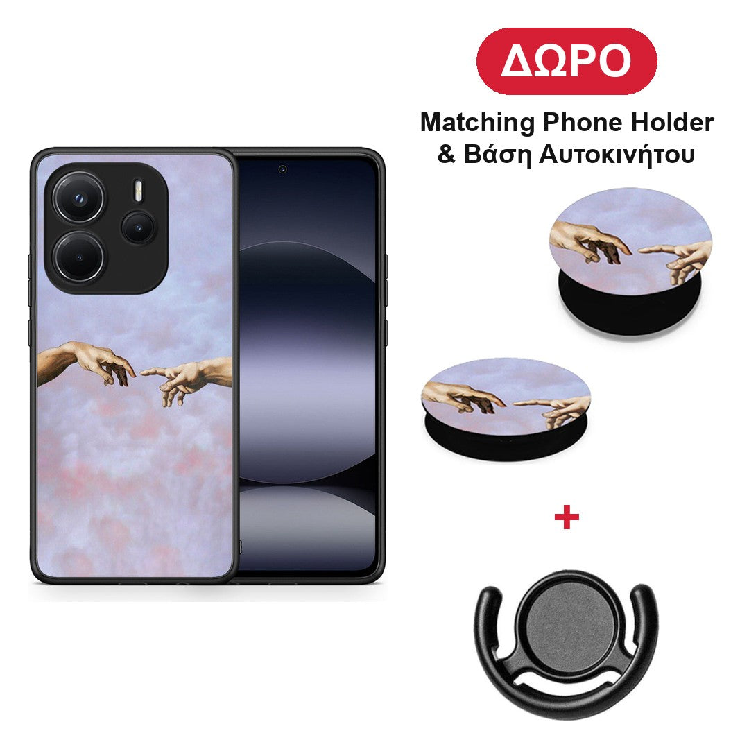 Adam Hand - Xiaomi Redmi Note 14 4G θήκη + Δώρο Phone Holder & Βάση Αυτοκινήτου