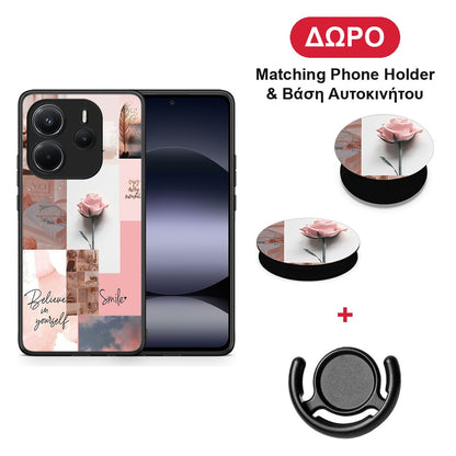 Aesthetic Collage - Xiaomi Redmi Note 14 4G θήκη + Δώρο Phone Holder & Βάση Αυτοκινήτου