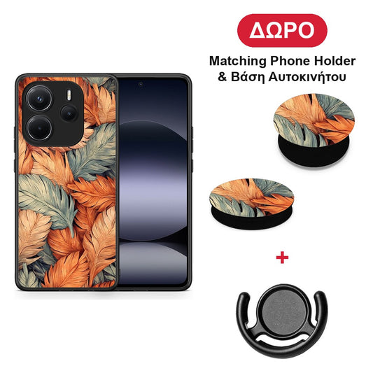 Autumn Leaves - Xiaomi Redmi Note 14 4G θήκη + Δώρο Phone Holder & Βάση Αυτοκινήτου