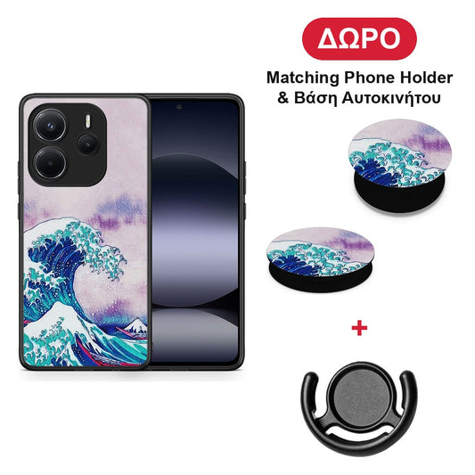 Blue Waves - Xiaomi Redmi Note 14 4G θήκη + Δώρο Phone Holder & Βάση Αυτοκινήτου