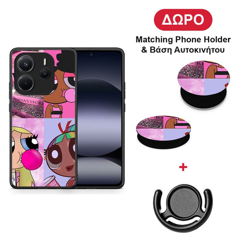 Bubble Girls - Xiaomi Redmi Note 14 4G θήκη + Δώρο Phone Holder & Βάση Αυτοκινήτου