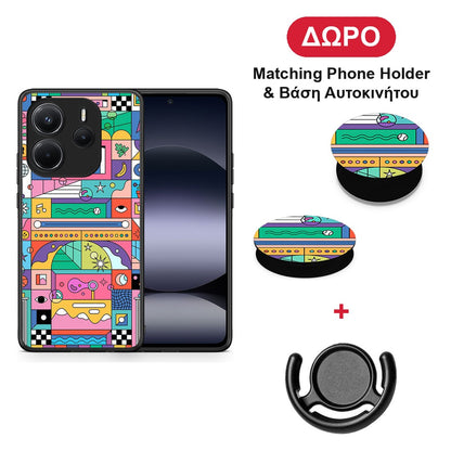 Bubbles Soap - Xiaomi Redmi Note 14 4G θήκη + Δώρο Phone Holder & Βάση Αυτοκινήτου